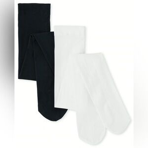 The Children’s Place Girls Microfiber Tights 2-Pack 1 Black 1 White size 16 NWT